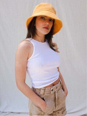 Lack of Color Wave Bucket Hat Size Small Medium 56 CM Tangerine Terry Orange